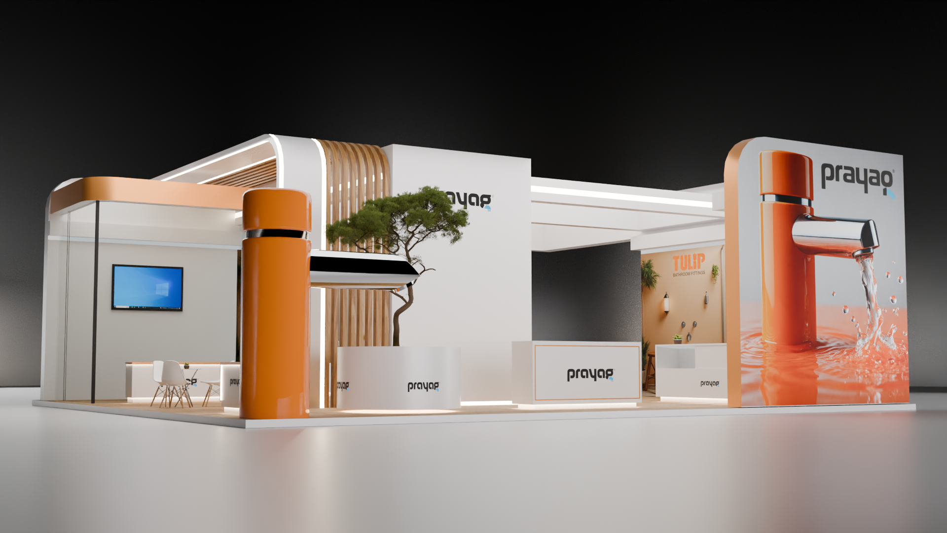 Futuristic Product Display Stall design